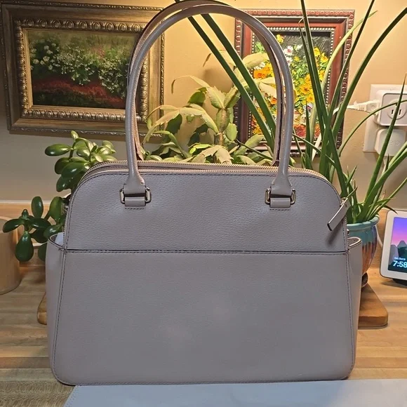 Kate Spade Terri Grove Taupe Shoulder Bag W/ Real Real Dust Bag - Picture 3 of 11